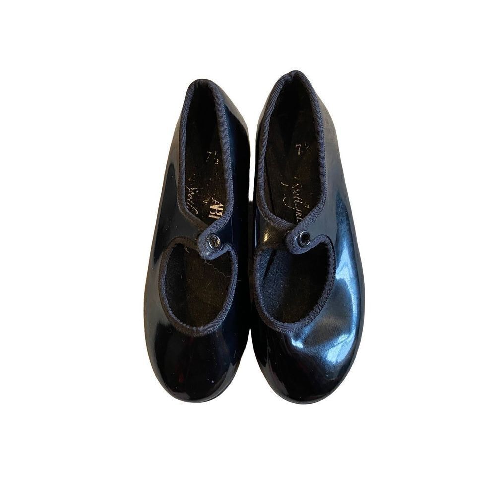 ABI American ballet toddler black tap shoes, size 7 1/2 dance class